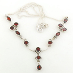 Silver Gemstone Necklace