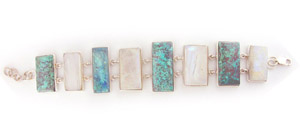 Silver Gemstone Bracelet